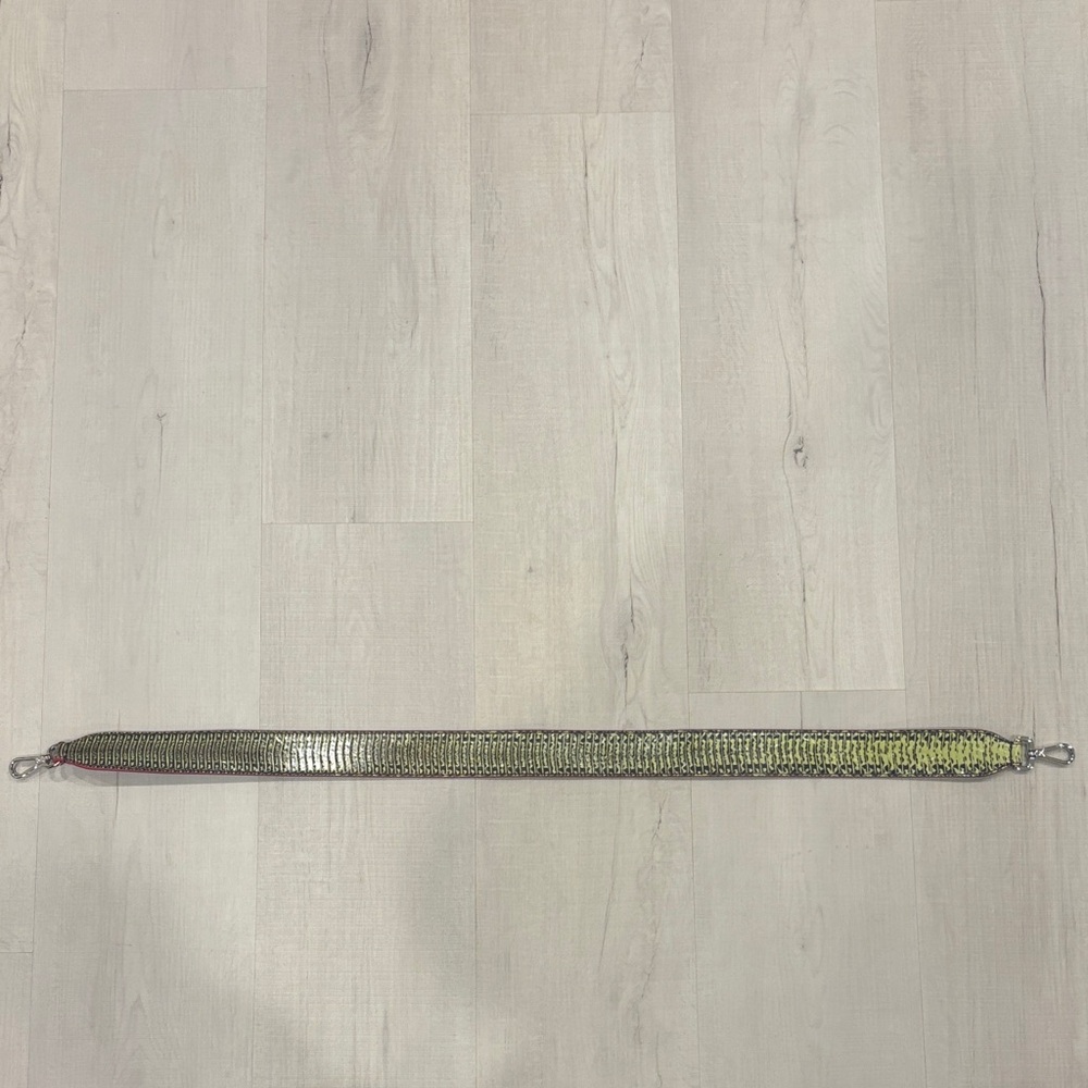 Fendi Silver and Yellow Women's bag strap
